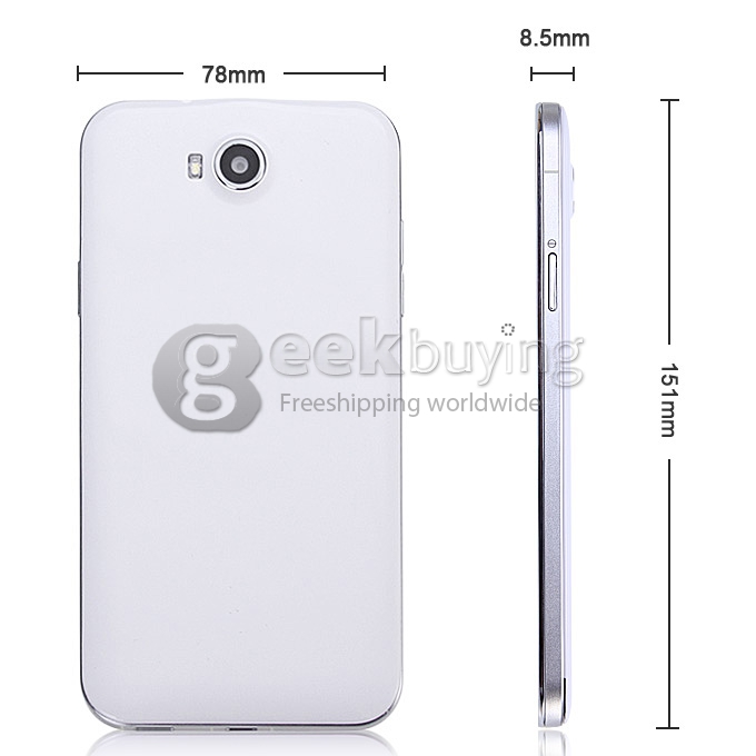 JIAKE JK2 MTK6592 Octa core 1.7GHz 5.5Inch Android 4.4 HD Cell Phone 1GB RAM 8GB ROM 8.0MP HD 3G/GPS - White