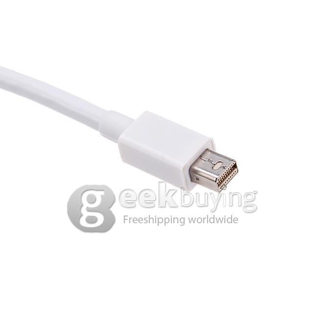 Mini Displayport Thunderbolt DP to HDMI DVI VGA TV AV Cable Adapter for Macbook/Pro2/Pro3/Pro4 - White