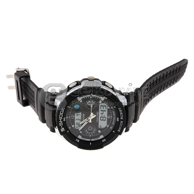 ALIKE AK1170 Plastic 50 Meters Waterproof Sport Utility Watch - Black