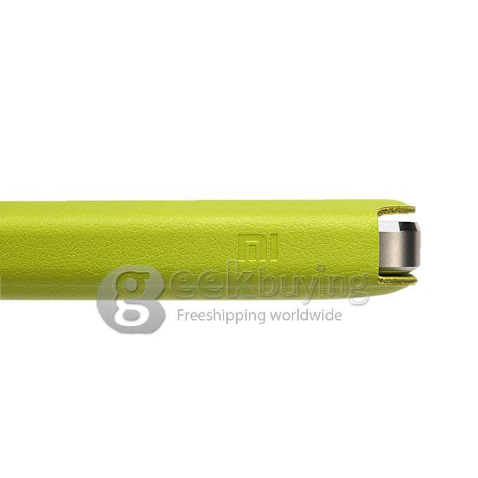 Original Xiaomi Mi4 Leather Case Ultra Thin and High Quality Cover Function For Xiaomi Mi 4 -Green