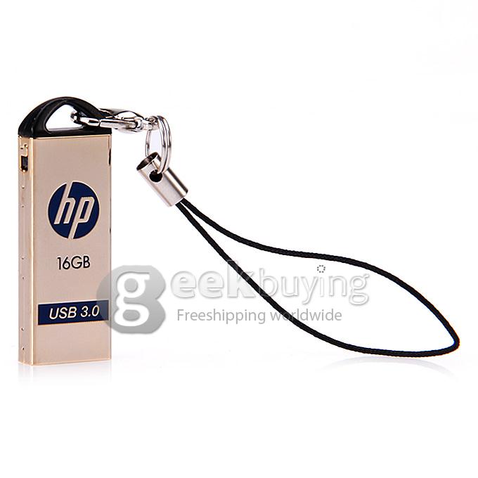 HP X725W 16GB USB 3.0 High Speed Flash Drive U Disk Memory Stick USB Drive with Keychain - Blue + Gold