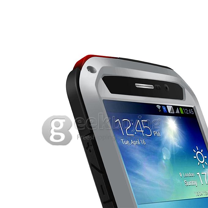 Love Mei Shock Water Proof Heavy Duty Rugged Aluminum Metal Cover Case For Galaxy Mega 5.8 i9150 - Silver