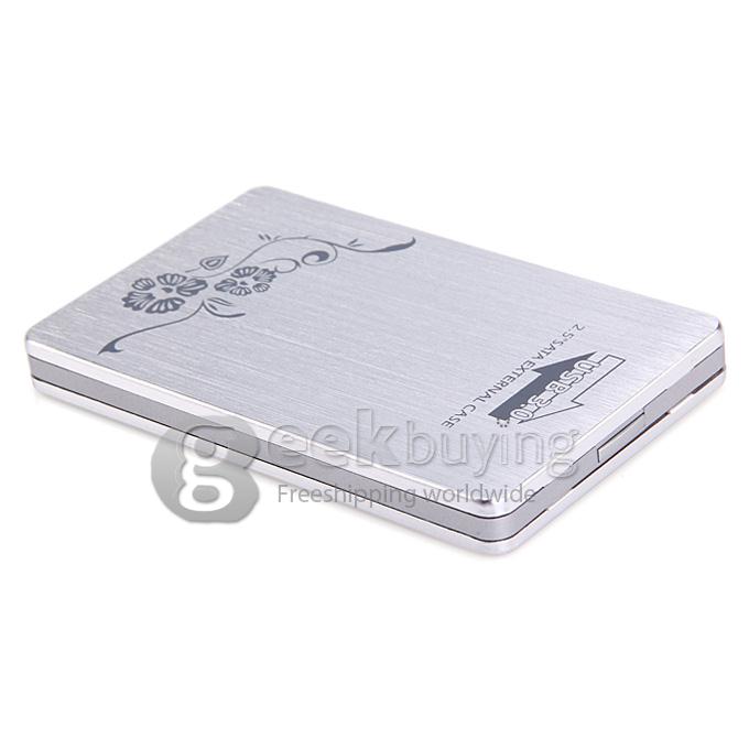 USB 3.0 to SATA 2.5'' External Case USB 3.0 to Serial ATA HDD Case Support 2TB with 6GBPS Test Passed - Silver