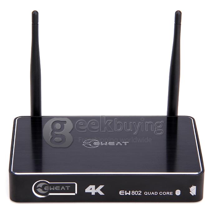 EWEAT EW802 Amlogic S802 Quad Core 2.0GHz Android 4.4 UHD 4K Mini TV BOX HDMI HDD Player 2G/16G 2.4G/5.8G Dual WIFI Antenna Bluetooth SATA