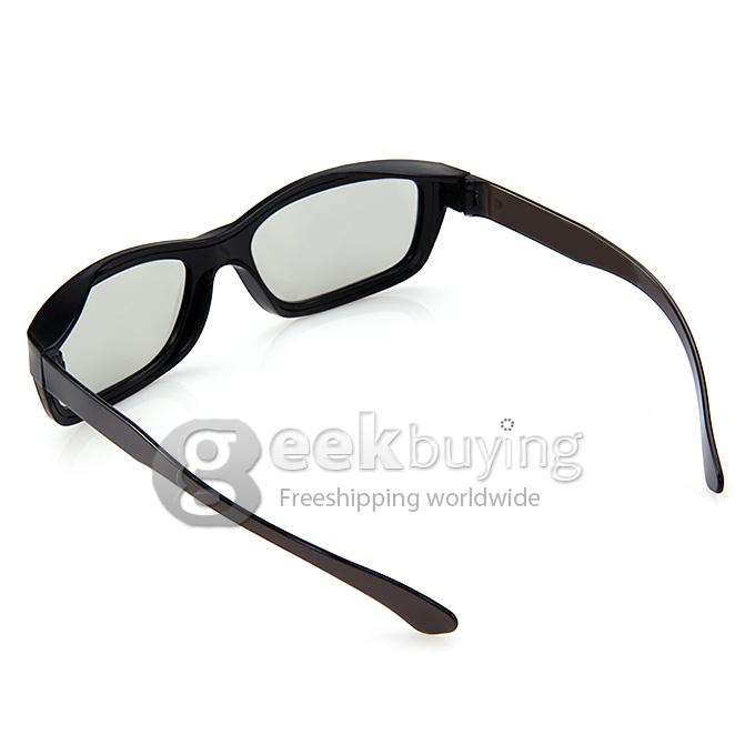 A73 Stylish Non-Flash Circularly Polarized 3D 3 Dimensional Glasses - Black