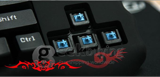 AULA Evil Spirit Mad Scorpion Dual-drive Professional Mechanical USB Wired Keyboard with 87 Keys - Black