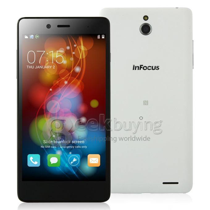 Foxconn InFocus M512 Qualcomm Snapdragon MSM8926 Quad Core 1.2GHz 5.0Inch Samrtphone 1GB RAM 4GB ROM GPU: Adreno(TM)305 Smartphone 4G LTE Gorilla Glass 8.0MP NFC/WIFI-White