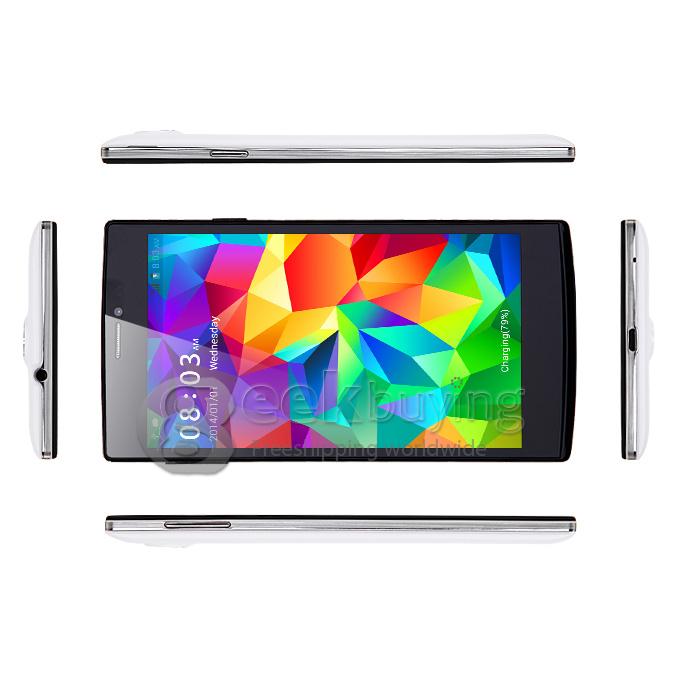 JIAKE V5 MTK6572W Dual Core 1.3GHz 5.5 Inch Android 4.2 Smartphone 512M RAM 4G ROM QHD Screen GPS 3G - White