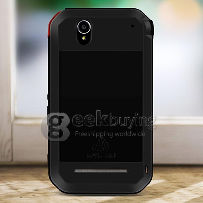 Love Mei Shock Water Proof Heavy Duty Rugged Aluminum Metal Cover Case for SONY Xperia T2 Ultra - Black