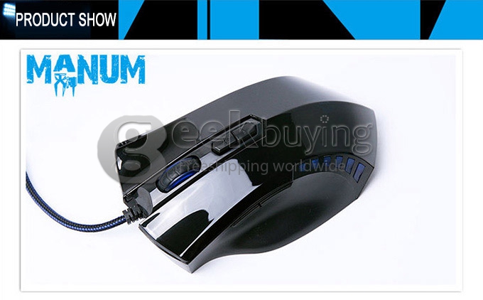 AULA MANUM Wired USB 2000 DPI 7D Gaming Mouse with 7 Colors Breath Light