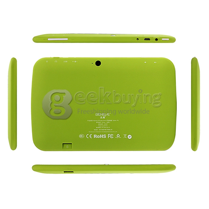 Preschool Education Kids Pad BENEVE i7 RK3028 Dual Core 7 Inch Android 4.2 OS Children Tablet PC 1GB RAM 8GB ROM Capacitive Touch Screen 1024*600 - Green