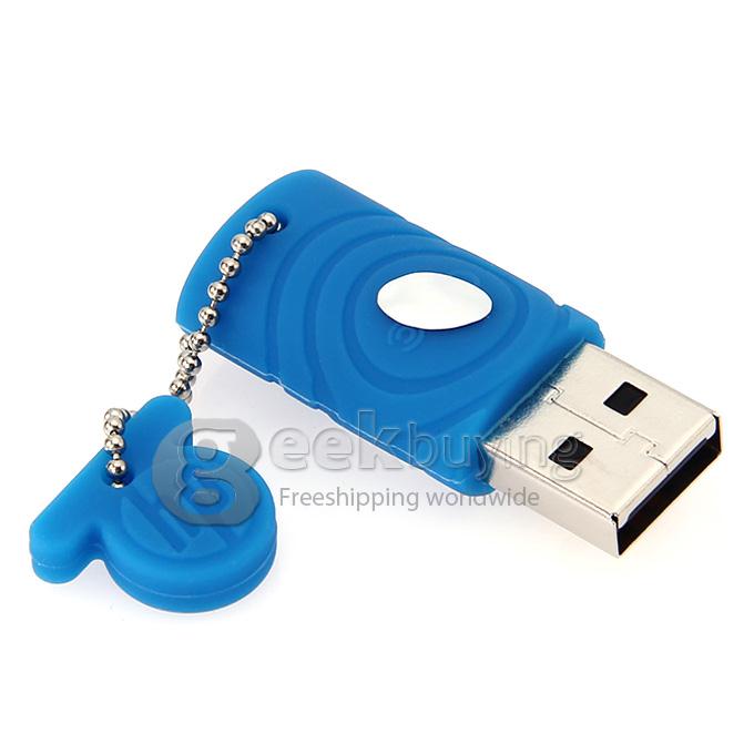 HP C350 16GB USB 2.0 High Speed Flash Drive U Disk Memory Stick USB Drive with Keychain - Blue