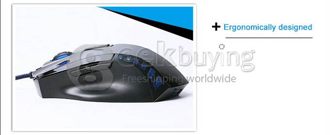 AULA MANUM Wired USB 2000 DPI 7D Gaming Mouse with 7 Colors Breath Light