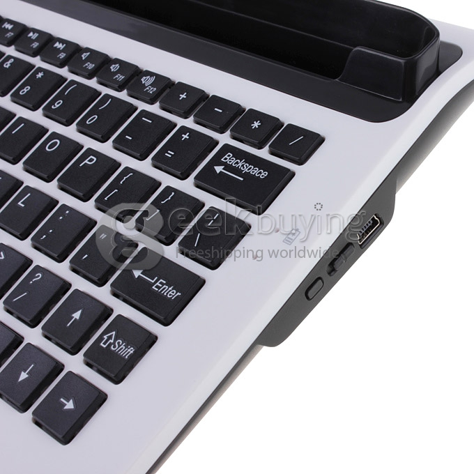 Universal Bluetooth 3.0 Keyboard with Holder Function for 9.7~10.1 Inch Tablet PC - Black