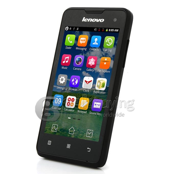 Lenovo A396 SC8830A Quad core 1.2GHz 4.0 Inch Android 2.3 Smartphone 256MB RAM 256 ROM WiFi OTA - Black
