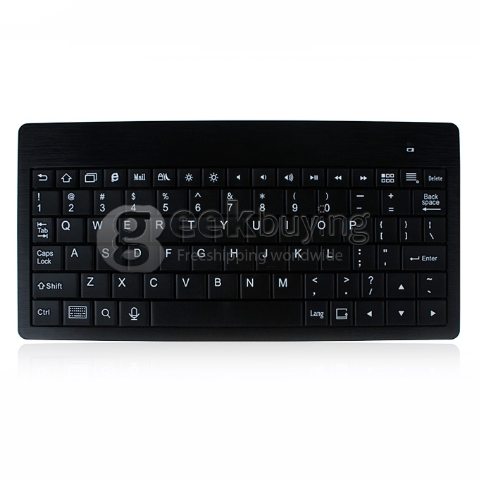 7 inch Aluminum Rechargeable Bluetooth Wireless Mini Slim Keyboard For Android Tablet PC Black