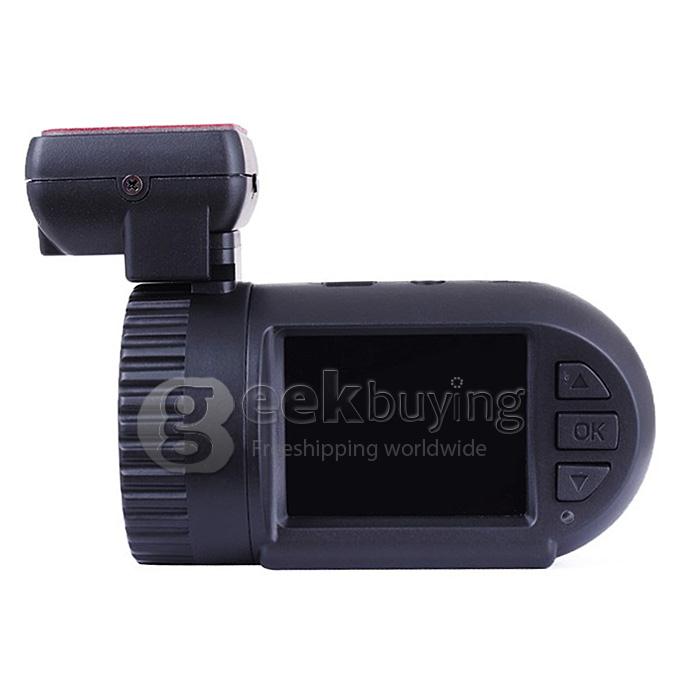 Mini 0801 Ambarella Box Car DVR with A2S60 OV2710 1080P GPS 1.5 Inch Screen 135 Degree Lens Angle - Black