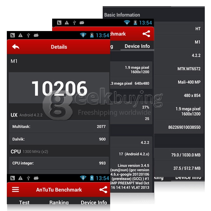 HTM M1 MTK6572 Dual Core 1.3GHz 4.7 Inch Android 4.2 OS Smartphone 512MB RAM 4G ROM 3G/GPS with Free leather Case Gray