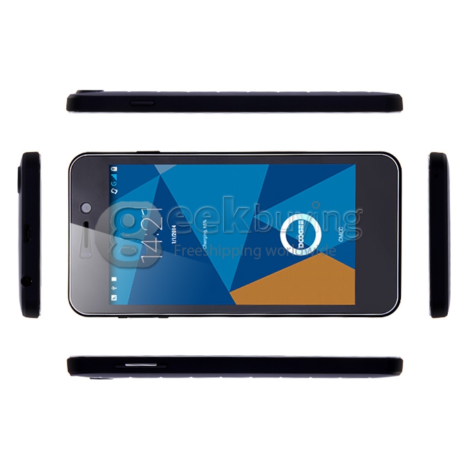 Doogee DG800 MTK6582 Quad Core 1.3GHz 4.5 Inch Android 4.4 OS Smartphone 1GB RAM 8GB ROM IPS QHD Screen 13.0MP 3G GPS OTG OTA - Black