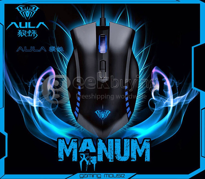 AULA MANUM Wired USB 2000 DPI 7D Gaming Mouse with 7 Colors Breath Light