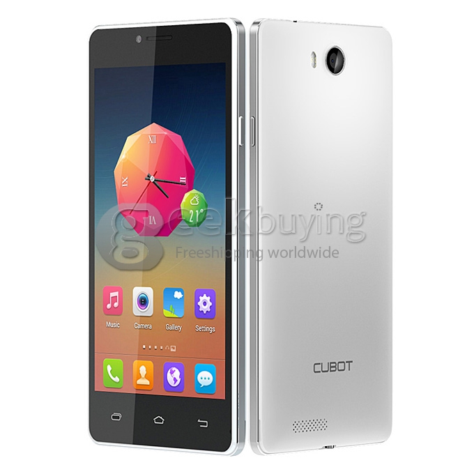 CUBOT S208 MTK6582 Quad Core 1.3GHz 5.0 Inch Android 4.2 OS Smartphone 1GB RAM 16GB ROM 8.0MP 3G/OTG With Leather Case - White