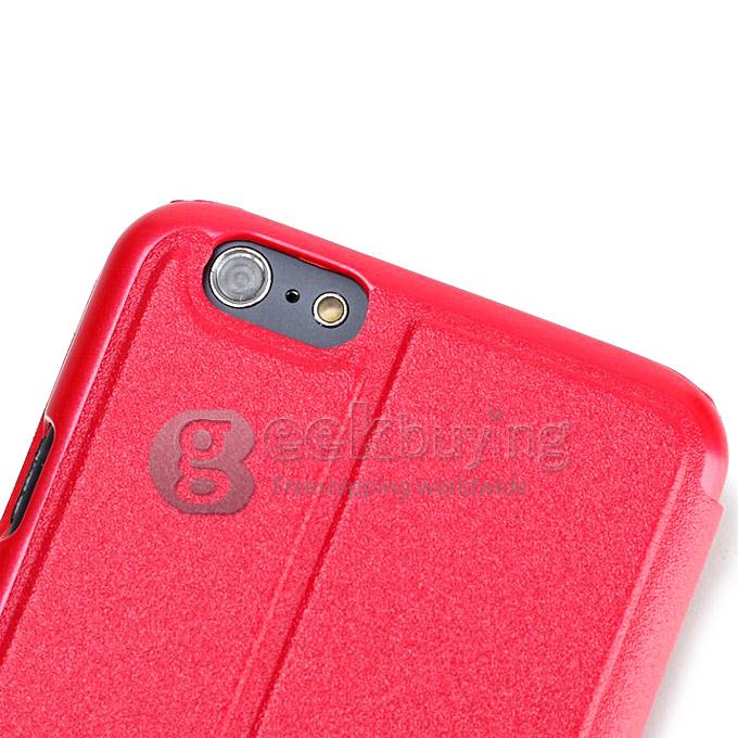 New View Style Leather Protective Case Cover With Holder for iPhone6 - Red