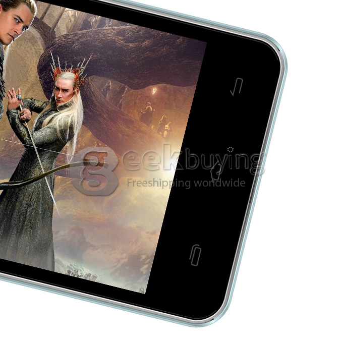 Doogee DG800 MTK6582 Quad Core 1.3GHz 4.5 Inch Android 4.4 OS Smartphone 1GB RAM 8GB ROM IPS QHD Screen 13.0MP 3G GPS OTG OTA Back Touch - Blue
