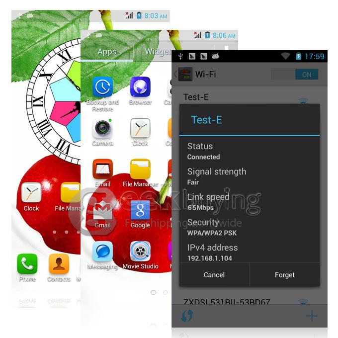 JIAKE V5 MTK6572W Dual Core 1.3GHz 5.5 Inch Android 4.2 Smartphone 512M RAM 4G ROM QHD Screen GPS 3G - White