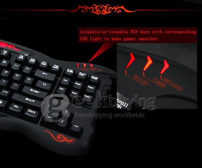 AULA Evil Spirit Mad Scorpion Dual-drive Professional Mechanical USB Wired Keyboard with 87 Keys - Black