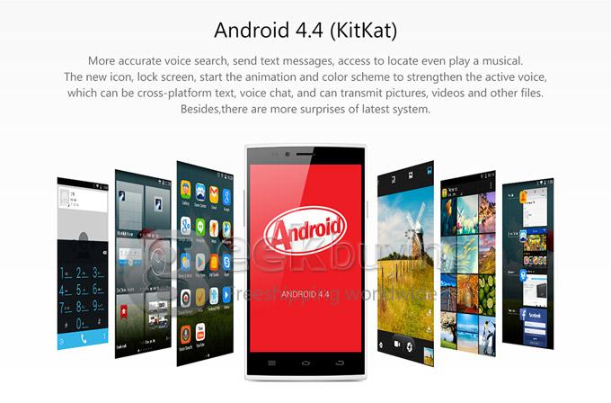 THL T6S FWVGA MTK6582M Quad Core 1.3GHz Smartphone 5.0 Inch 1G RAM 8.0MP Android 4.4.2 OS 3G GPS - White