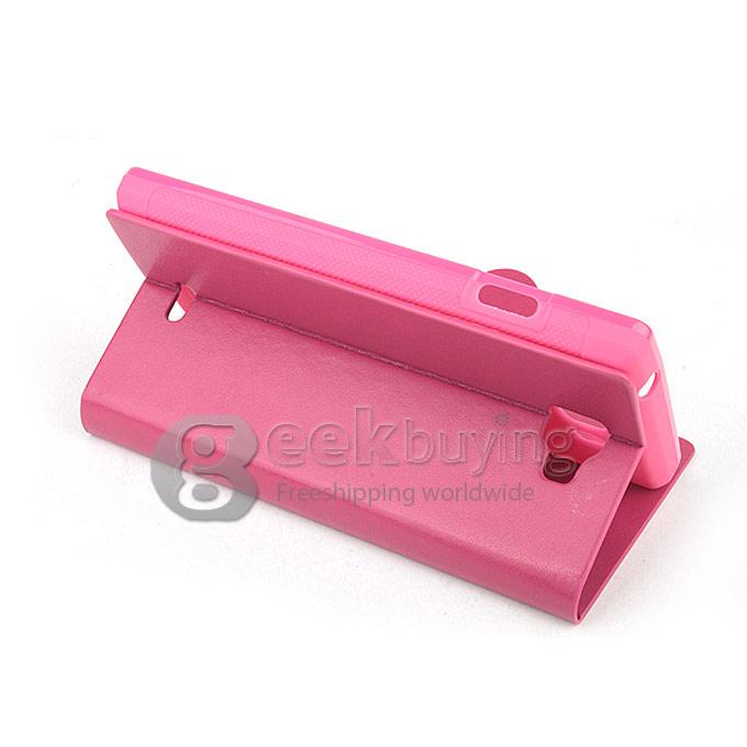 Brand New Protective PU Leather Hard Case Cover Shell for Iocean X7 - Rose