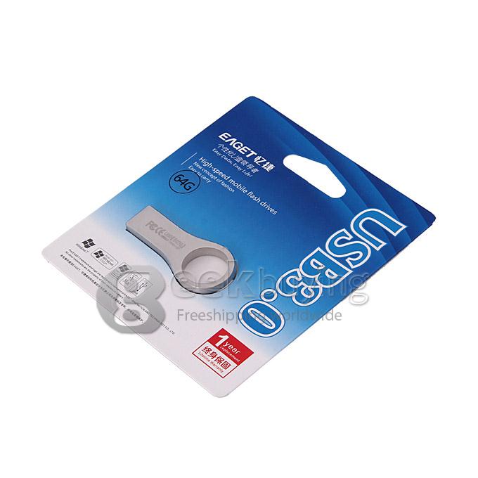 Eaget U66 64GB USB 3.0 Super Speed USB Flash Drive U Disk USB Memory Stick USB Pen Drive - Silver
