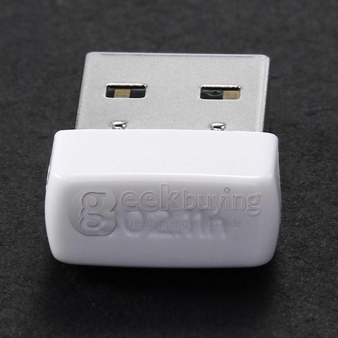 2.4GHz 802.11n 150mbps Wireless Mini USB Adapter Network card Soft AP/Soft WPS/WIFI Direct - White