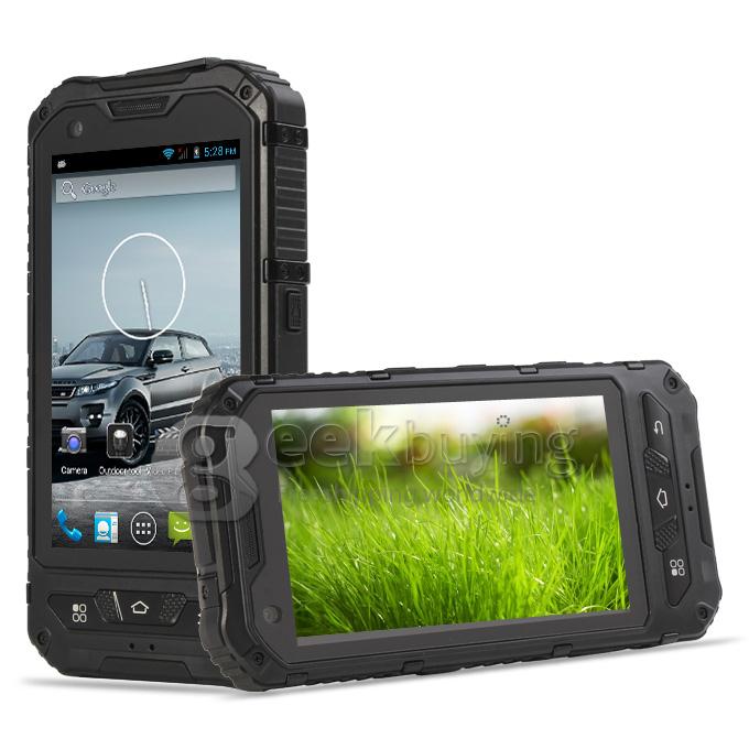 A8 MTK6572W Dual Core 1.2Gzh Smartphone 4.0 Inch Andriod 4.2.2 OS Waterproof Phone 5.0MP IP68 3G/GPS - Black