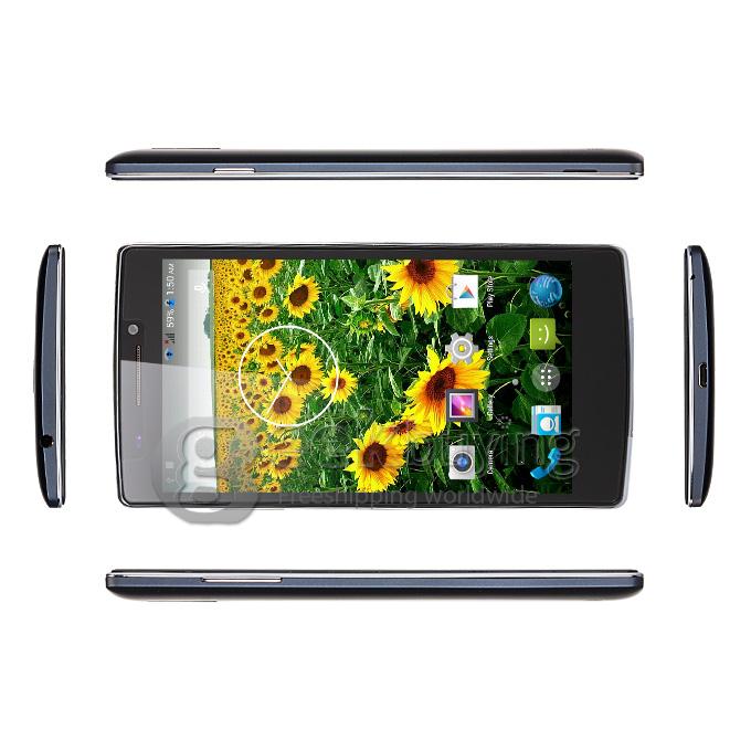 MIJUE M580 MTK6582 Quad Core 1.3GHz 5.5 Inch Android 4.4 OS Smartphone Dual SIM Dual Camera 1GB RAM 8GB ROM IPS Screen 3G GPS 8MP - Black