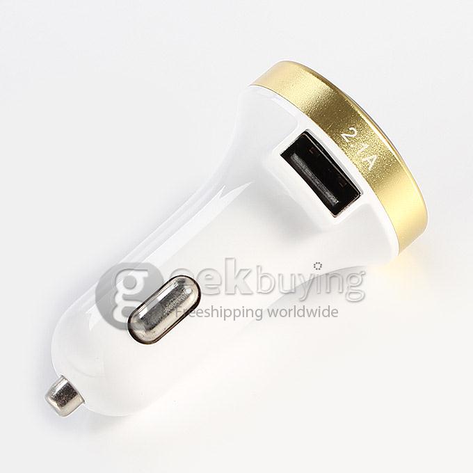 ES-05 Universal Dual USB 2 Port 3.1A Car Charger Adapter for iPhone 6 Plus Samsung Galaxy Cellphone Tablet GPS iPhone 6s plus - Golden
