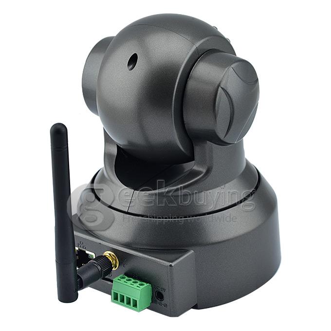 VESKYS S-T36 0.3MP P2P Surveillance IP Network Camera with Wi-Fi / TF Card Solt / 10-IR LED - Black