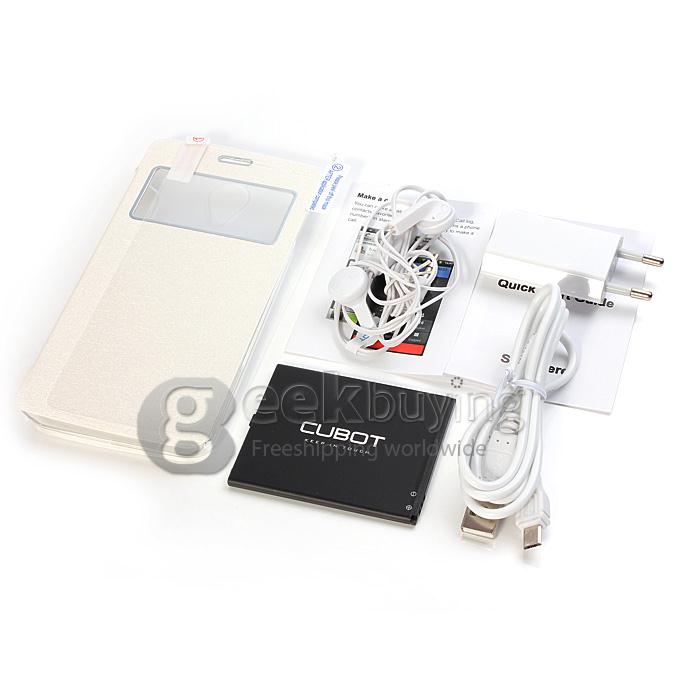 CUBOT P10 QHD Pixels MTK6572 Dual Core 1.3GHz 5.0 Inch Smartphone Android 4.2 OS 1GB RAM 8.0MP 3G GPS - White
