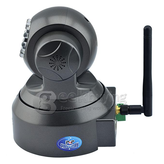 VESKYS S-T36 0.3MP P2P Surveillance IP Network Camera with Wi-Fi / TF Card Solt / 10-IR LED - Black