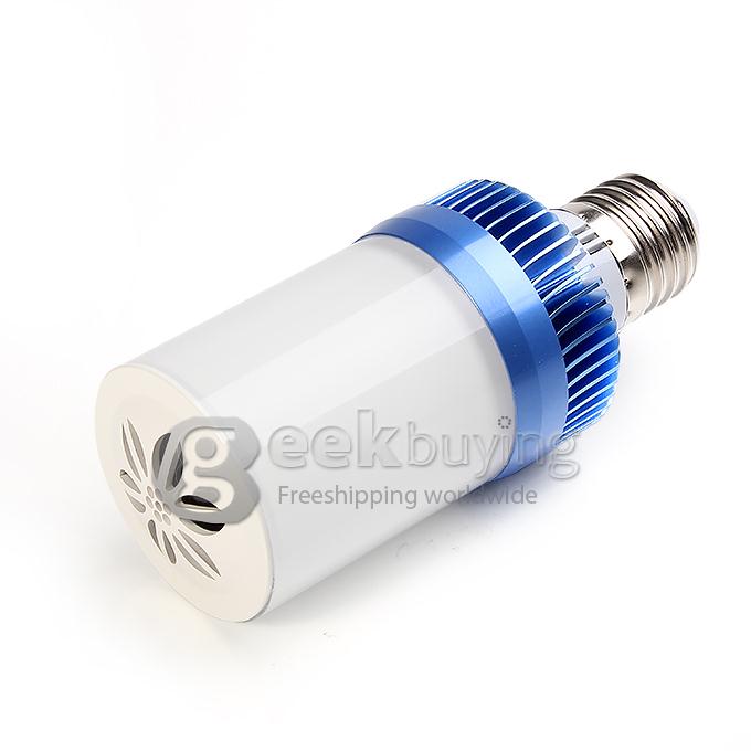 BB Speaker Wireless Bluetooth 4.0 E27 LED Light Lamp Bulb Speaker Music Playing Answer Call with Warm Light - Blue