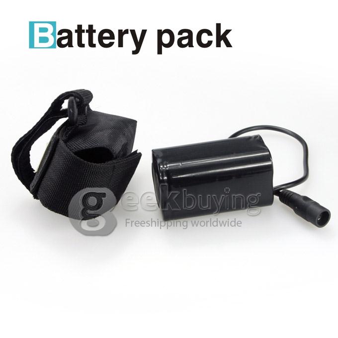 Dark Knight K2C Cree T6 x 2 2400LM Bicycle Lighting Outdoor LED Flashlight with Battery Pack - Red