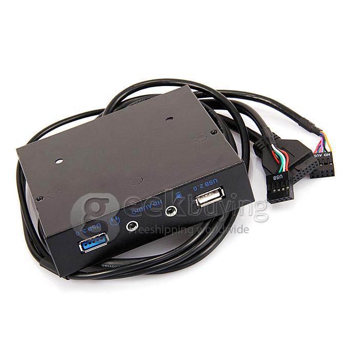 Front Panle USB 3.0 Female+USB 2.0 Female+HD-Audio Expanding your PC - Black