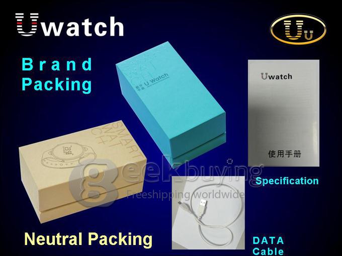 Uwatch Uu Waterproof Smart Bluetooth Watch Pedometer Multimedia Anti-lost Remote Capture for Voice Calls - Blue