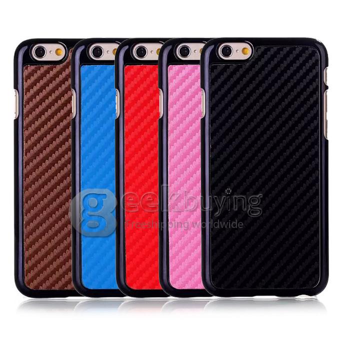Brand New Carbon Fiber Unique Design Hard Cover Case for iPhone 6 Plus - Pink
