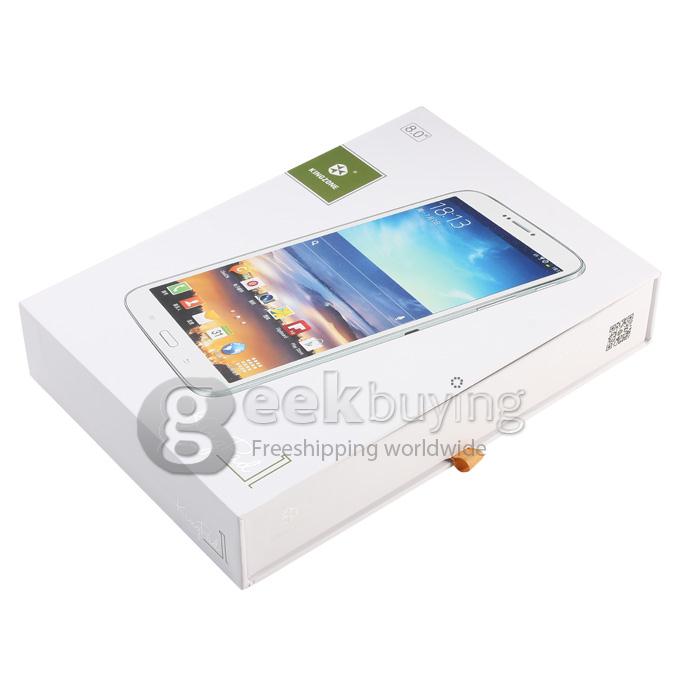 Kingzone KingPad 1 MTK6582 Quad Core 8.0 Inch Phablet Android 4.3 IPS 1GB RAM 8GB ROM 3G GPS Phone Call WCDMA OTG - White