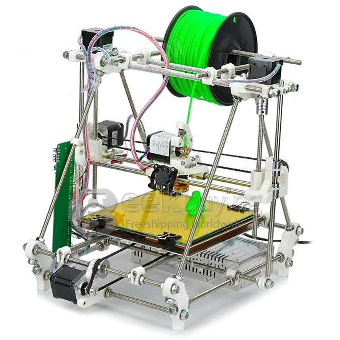 US Plug Open Heacent 3DP04 RepRap Prusa Mendel DIY 3D Printer DIY Full Assembly Kit /0.4mm Nozzle /1.75mm Filament