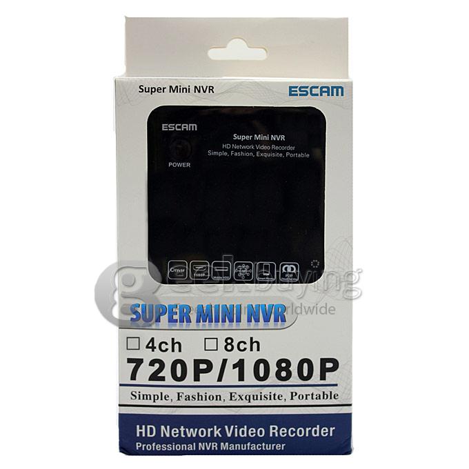 ESCAM K104 H.264 4CH 720P / 960P / 1080P Mini Portable Network Video Recorder NVR Onvif Optional WiFi 3G