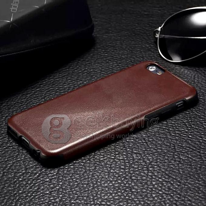 New Luxury TPU Leather Back Case Cover For iPhone 6 Plus - Brown