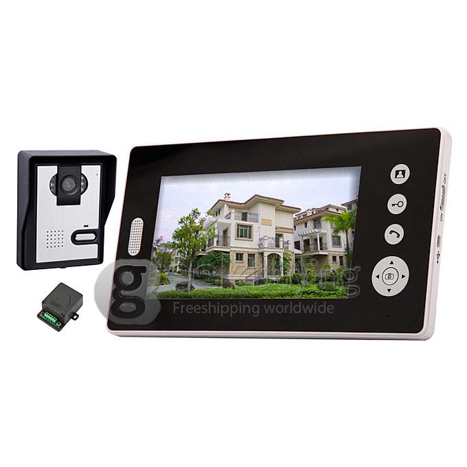 712GA 7 Inch TFT 2.4GHz Digital Wireless Video Door Phone 16 Chord Melodies Hands-free Talk Wireless Unlock