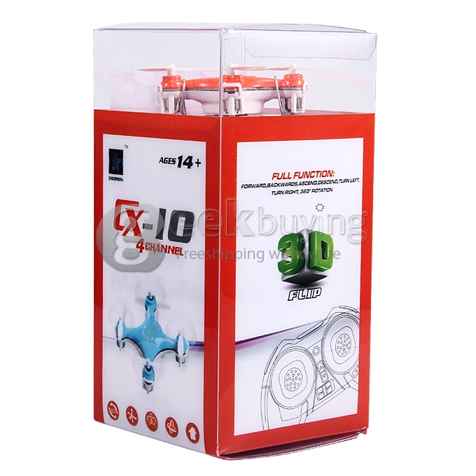 Cheerson CX-10 2.4G 4CH 6 Axis Mini Size with 3D flip function Remote Control Quadcopter RTF